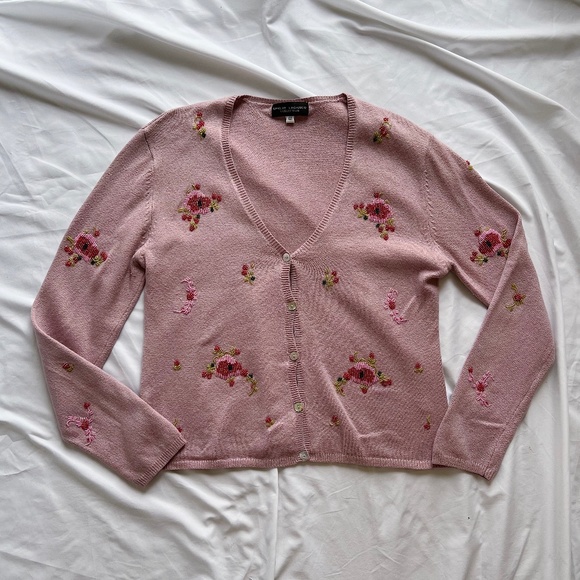 Vintage 90s Lifelike Lindarico Collection Cardigan - Picture 5 of 8